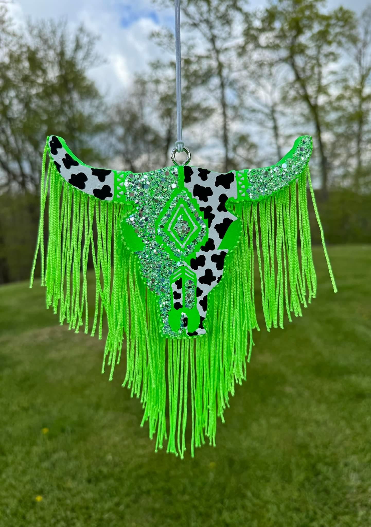 Lime Green Large Aztec Bull