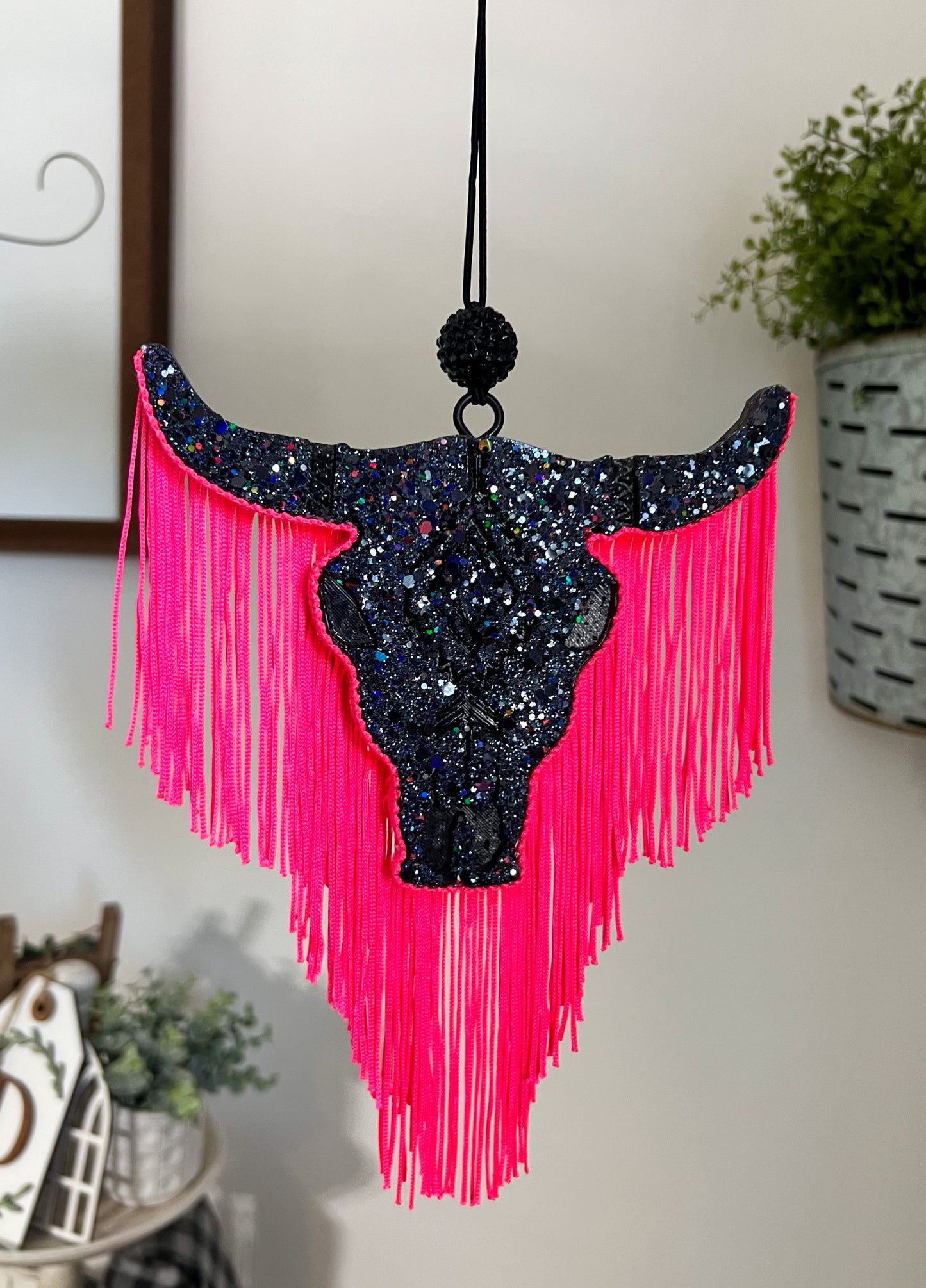 Black & Pink Large Aztec Bull Freshie